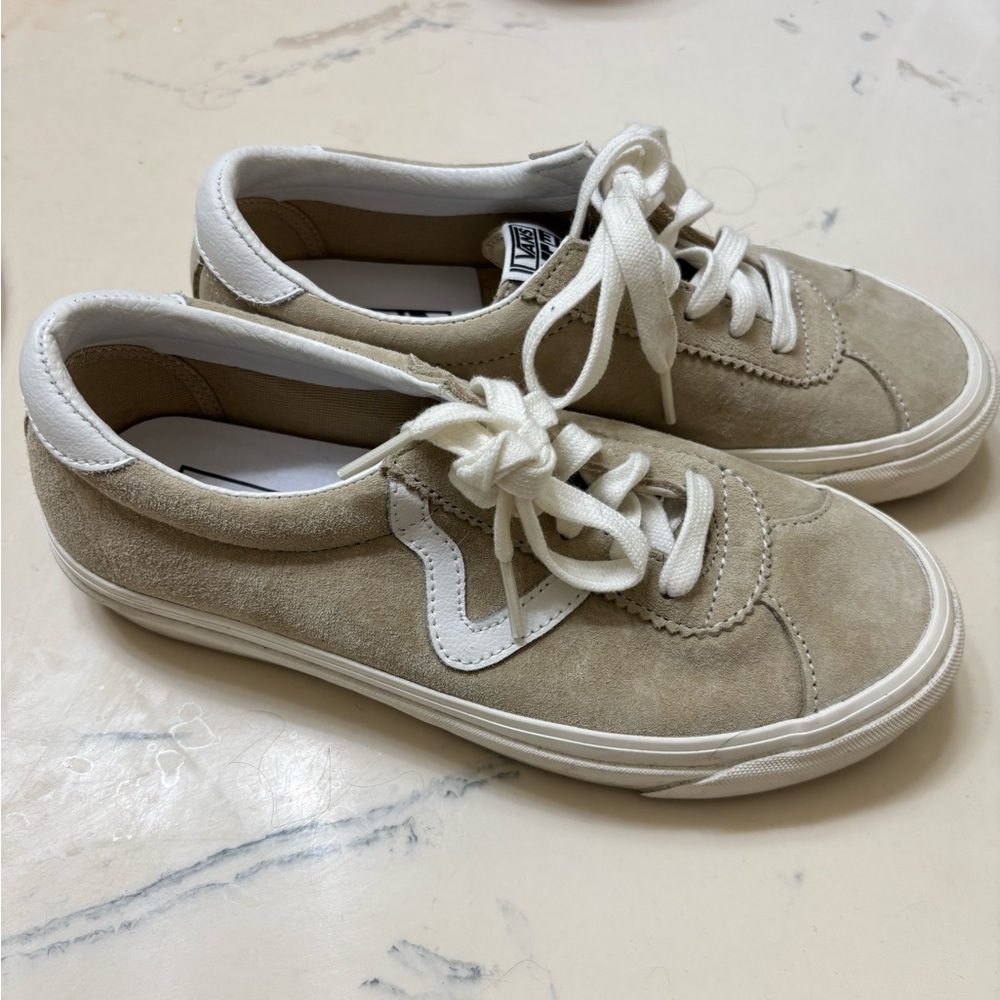 Vans Beige and White Sneakers *water repellent *
